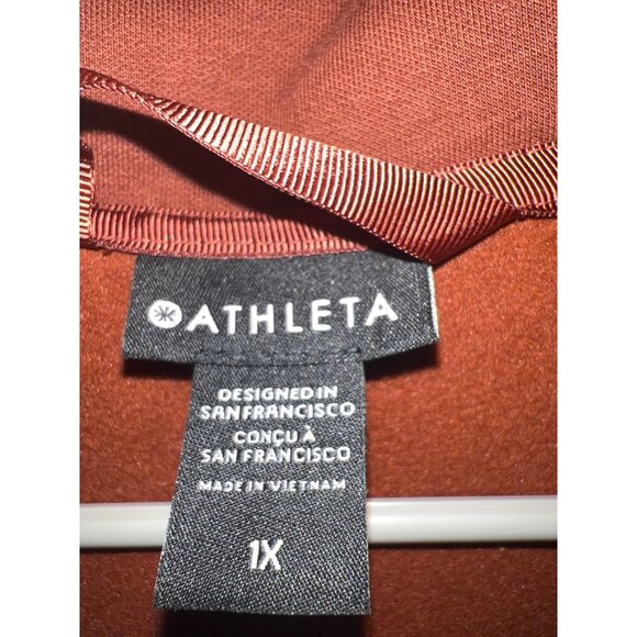 Athleta Triumph Zip Hoodie 1X - Ancient Mahogany Brown Full Zip Sweatshirt - Picture 5 of 9